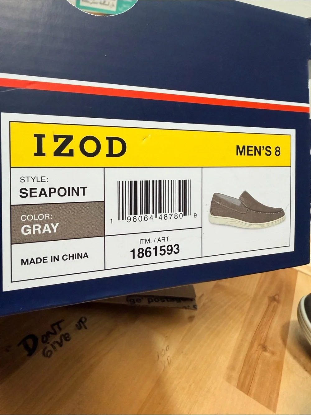 Izod Men’s Charcoal Gray Slip-On Casual Loafers